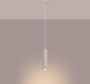 Lampada a sospensione Alluminio 8 cm di larghezza H: max. 118 cm Crema GU10 Moderno