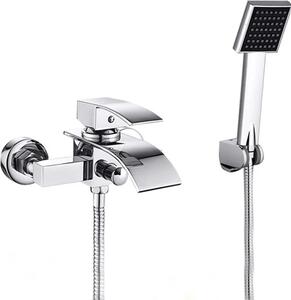 Miscelatore per vasca da bagno, stile contemporaneo, comando monocomando, cromo b