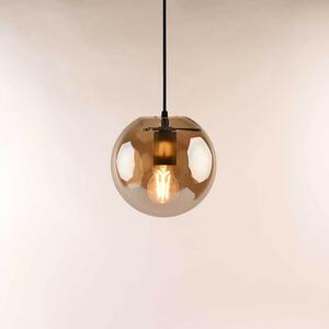 S.luce Orb glass globe gallery lamp 5m sospensione gallery lamp chrome/smoke Ø 50cm round