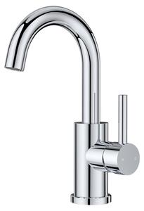 Rubinetto per lavabo miscelatore bagno - Alto e girevole a 360° - Cromato - Monocomando