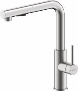 NABER NAMOR 4 miscelatore in acciaio inox spazzolato con canna doccia girevole / Rubinetto da cucina / Miscelatore monocomando
