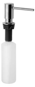 Dispenser di sapone in plastica argento opaco 350 ml - Sapho