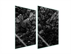 Piastre copri fornelli 2 pezzi 35x52 Vetroceramica copri piano cottura vetro tagliere pietre nero