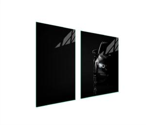 Piastre coprifornelli 2 pezzi 100x52 Vetroceramica coprifornelli tagliere in vetro auto nero
