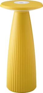 SIGOR Lampada da tavolo ricaricabile LED + vaso "Nuflair" 2,2W 820 (bianco caldo) + 827 (tono caldo-extra) giallo sole dimmerabile