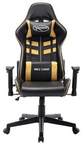 VidaXL Sedia da gioco in ecopelle nera e dorata
