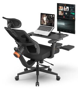 Newtral MagicH-BP Sedia ergonomica con poggiapiedi Sedia da scrivania per l'ufficio domestico con supporto lombare automatico + scrivania rimovibile