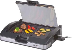 Cloer barbecue 6720 M. Supporto U. Coperchio in vetro