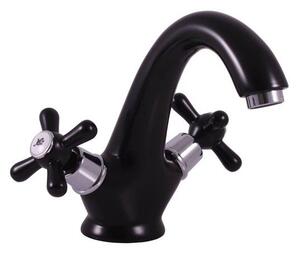 Miscelatore per lavabo MORAVA RETRO, Colore: nero opaco/cromo, Dimensione: 1/2'' (MK128.5CMATC)