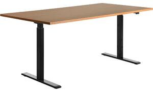 Topstar E-Table scrivania regolabile in altezza faggio rettangolare con gambe a T nero 180,0 x 80,0 cm