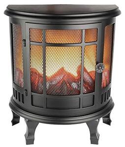 Camino elettrico a colonna – Effetto fiamma alimentato a batteria – Potenza di 1800 Watt – Per uso interno