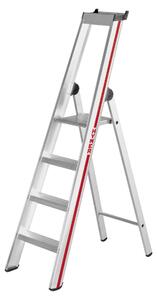 Scala a pioli Hymer con piattaforma, accessibile da un solo lato, 4 gradini, altezza verticale 1,56 m, altezza di lavoro 2,91 m, peso 5,8 kg