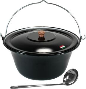 Bollitore per gulasch da 10 litri smaltato con coperchio e mestolo by Grillplanet