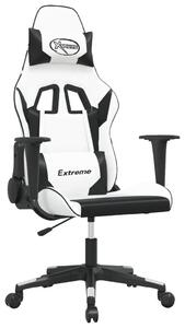 VidaXL Sedia da gioco in ecopelle bianca e nera