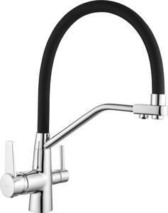 Mexen Duo rubinetto da cucina, cromo/nero - 671701-07
