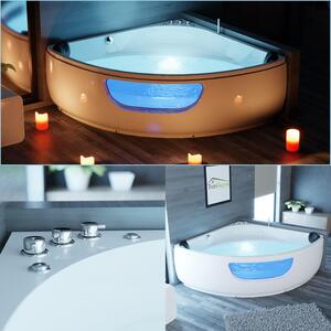 TroniTechnik, vasca da bagno idromassaggio PAROS, 135 cm x 135 cm, con funzione di risciacquo