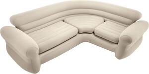 Divano angolare gonfiabile per quattro persone 257x203x76 cm beige INTEX 68575