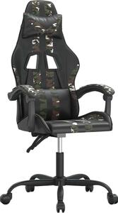 Sedia da Gaming Nero e Mimetico in Pelle finta