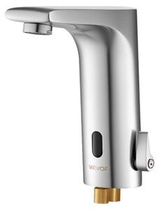 Rubinetto per lavabo a sensore, forma a "L", portata di 7,6 litri/minuto, in ottone