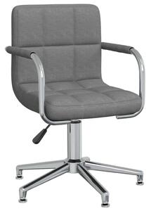 VidaXL Sedia da ufficio girevole in tessuto grigio chiaro