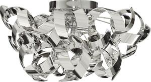 Lampada a soffitto in metallo G9 45 cm di larghezza cromo 3 luci classiche