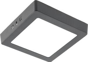Lampada da soffitto a LED 13w a vista Pannelli da soffitto Lampada da soffitto nera squadrata | 17 cm | Bianco caldo | 1020 lumen