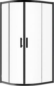 Cabina doccia quadrante HELA Nero 90x90 190 cm Vetro trasparente | BADLAND HELA