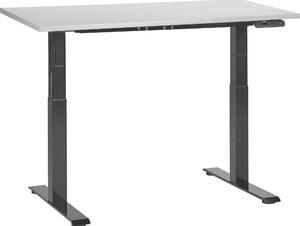 BELIANI Scrivania regolabile in altezza piano grigio struttura in acciaio nero 120 x 72 cm regolazione elettrica in altezza ufficio moderno