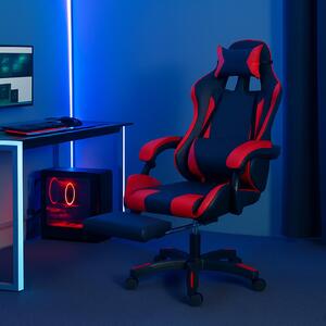 Sedia da gioco ergonomica con poggiapiedi Design racing