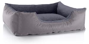 Letto per cani BedDog TEDDY, divano per cani lavabile con bordo e cuscino, ROCK-FLOW (grigio/grigio), (L) ca. 80x65x18 cm
