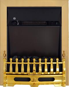 Camino elettrico Fortuna Lai con effetto fiamma 1000/2000 W 48,2 x 18,5 x 59,2 cm in oro per serate accoglienti