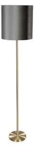 Lampada da terra ottone con paralume in velluto verde 40 cm - Simplo
