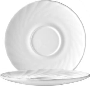 6x Esmeyer 441-021 Arcoroc piattino da caffè TRIANON, 140 mm, bianco