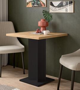 Xonox.home Tavolo da pranzo Gustav nero/ finitura rovere Artisan L/A/P: 70x76x70 cm