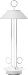 SIGOR lampada da tavolo ricaricabile "Nudiderot" 2,2W 820 (bianco caldo) + 827 (tono caldo-extra) bianco neve dimmerabile