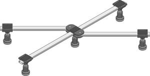Piedino per piatti doccia mabo Sanitec DWF GIGA flat 101325 per piatti doccia da 750 x 800 a 1000 x 1000 mm