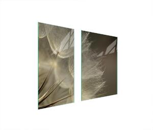 Piastre copri fornelli 2 pezzi 75x52 Copri piano cottura in Vetroceramica tagliere in vetro grigio dente di leone