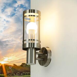 Luce da esterno in acciaio inox IP44 Moderna lampada da parete E27 casa cortile giardino