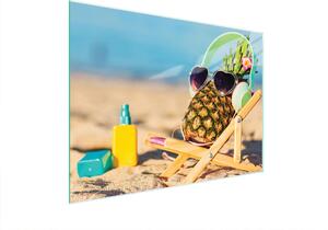 Tagliere in vetro 40x30 ananas