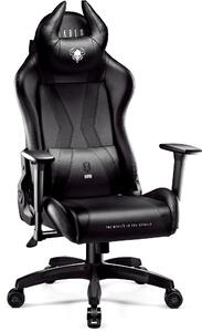 Diablo X-Horn Gaming Chair Sedia da ufficio Braccioli 3D Design ergonomico Cuscino cervicale/ombelicale Similcuoio Funzione a dondolo King Size Nero