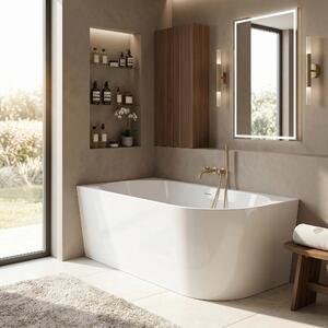 Vasca da bagno angolare in acrilico REA Bellanto Slim 150 Left