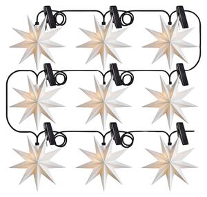Catena luminosa decorativa a LED 9 stelle 9 LED bianco caldo Ø 115