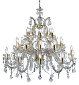 Lampadario Classico Marie Therese Acciaio Adjustable Vetro 30 Luci E14