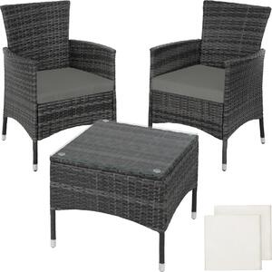 Tectake® Lucerna set in rattan per 2 persone
