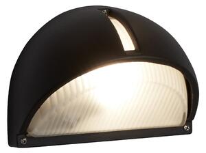 Applique Contemporanea Kentucky Alluminio Nero Vetro 1 Luce E27