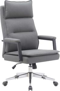 Casa Dolce sedia da ufficio WILFRED, grigio, 69x71x109-117 cm, girevole e regolabile in altezza, Pelle finta