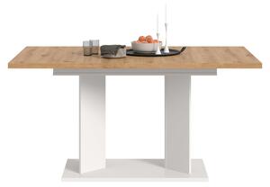 Xonox.home Tavolo da pranzo Gustav bianco/ finitura rovere Artisan L/A/P: 190x76x90 cm
