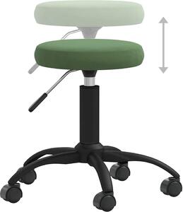 VidaXL Sedia da ufficio girevole in velluto verde scuro