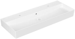 Villeroy & Boch Memento 2.0 lavabo mural, 2 trous pour robinet, avec trop-plein, poli, 1200x470mm, 4A22CKR1, 4A22CKR1