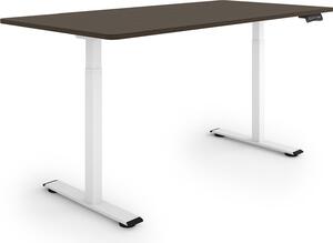 ESMART Germany ERX-122WE 160x80cm Decorazione ebano Scrivania ergonomica sit-stand Regolabile elettricamente in altezza in modo continuo 73,5-122,5 cm 3 x memoria Ricordo attività Doppio motore Montaggio rapido